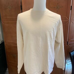 GAP Cream Long Sleeve Tee Classic Knit